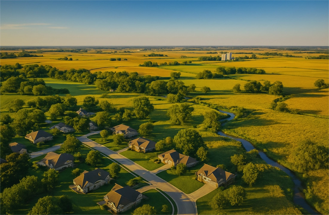 Family and closing office reviewing inherited Illinois land sale documents